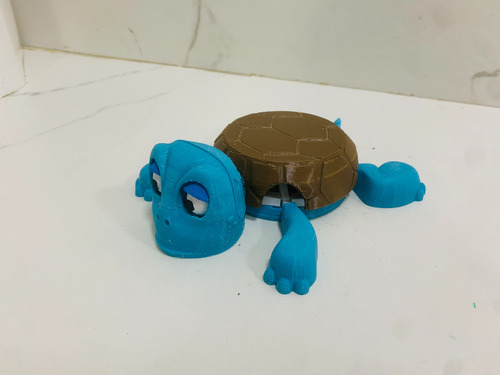 Tortuga Viral Posatazas Posavasos Articulada Varios Colores Tortuga Celeste/marron