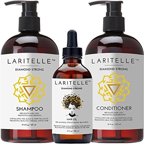 Laritelle Organic Hair Growth Set | Shampoo 17 Oz Mas Condit