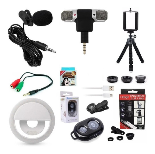 Acessórios Para Filmagem Kit Youtuber  Microfone Celular Sma