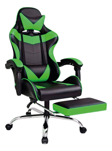 Silla Gamer Lumax Rom Con Apoyapies Varios Colores Metinca