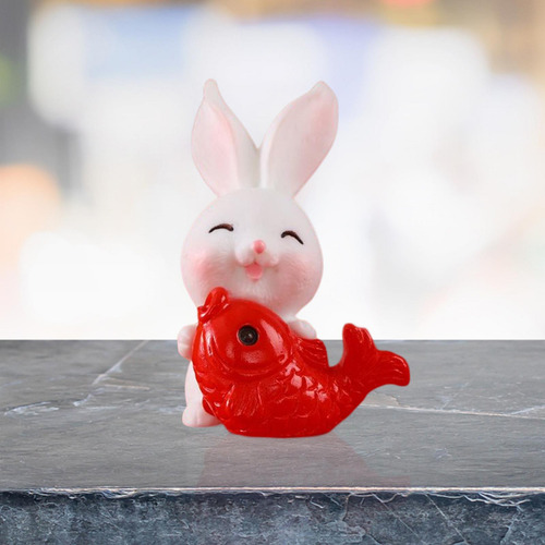 2x Estatuilla De Conejo Estatuilla De Conejo Pequeño