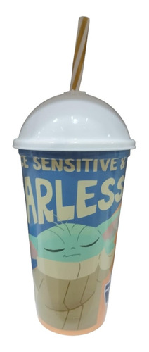Vaso Plástico Milkshake Y Pajita 500 Ml Star Wars Baby Yoda