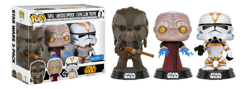 Funko Pop: Tarfful, Unhooded Emperor & Utapau  Exv. Walmart