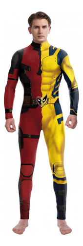 Um Terno Monocromático De Deadpool 3 Wolverine Cos Com Estam