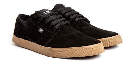 Imagen 1 de 5 de Zapatillas Va California Skate Negro Cara Cuero Envió Gratis