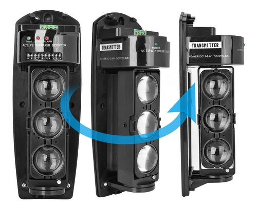 Detector De Infrarrojos Alarma De Triple Haz Led Fotoeléctri