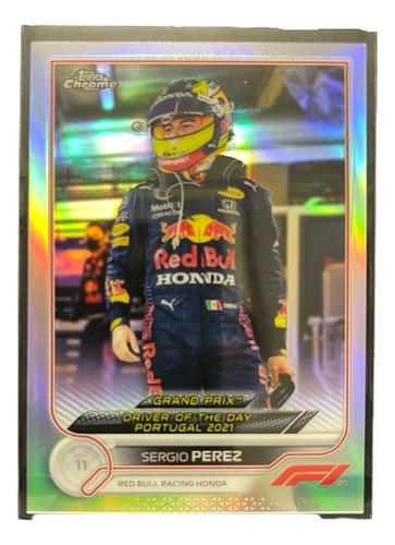 Sergio Checo Perez Tarjeta Topps Chrome Formula 1 Refractor