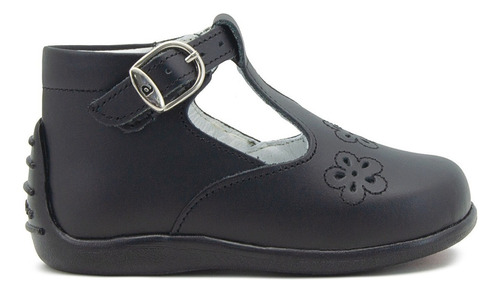 Zapato Niña Andanenes Piel Soporte Arco Negro Broche 12-15