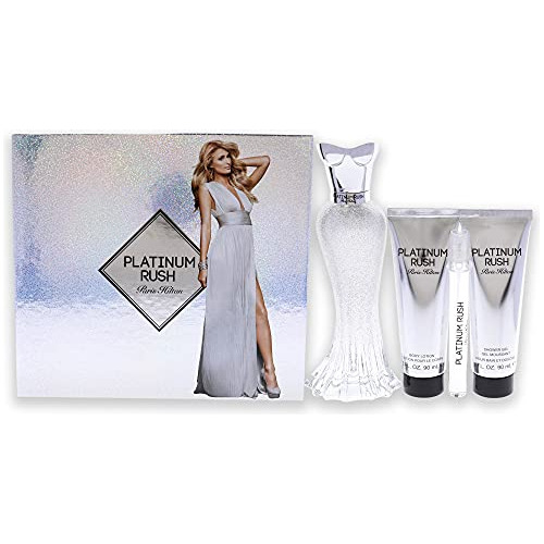 Paris Hilton Platinum Rush Women 4 Pc Gift Set 3.4 Oz S9zqd