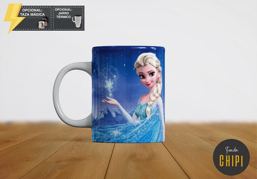 Taza Ceramica Importada Frozen Princesa Con Tu Nombre