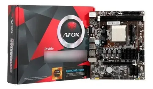 Placa Mãe Afox A780S-MA3 AM3 AM3+ DDR3 Dual Channel 16GB AMD A780G