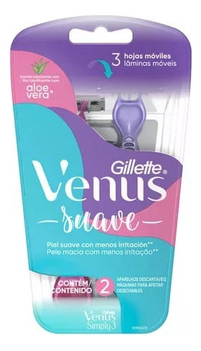 Afeitara Gillette Venus Dama Desechabl X4, 2pack X $10