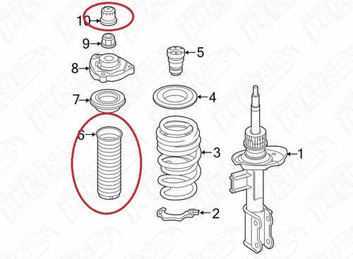 Batente Amort. Diant Mercedes Cla250 2.0 Sport 14-18 Origin