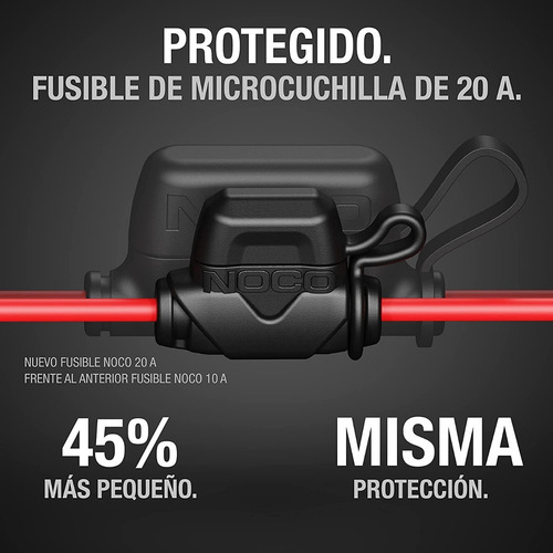 Conector 12v Hembra Con Pinzas Y Fusible Para Batería Noco