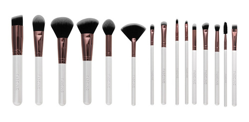 Imagen 1 de 12 de Set 15 Brochas Y Pinceles De Maquillaje Crueltyfree Fascino
