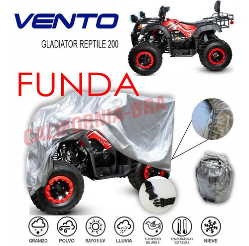 Funda Cubierta Lona Moto Vento Gladiator Reptile 200 Cc