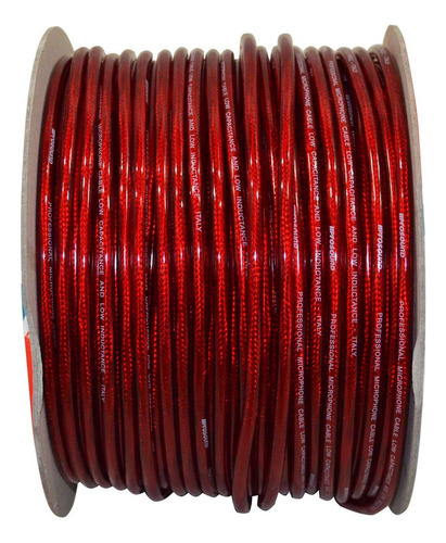 Cable Para Micrófono Rojo De 100m Prosound Pmc-1200/100mt