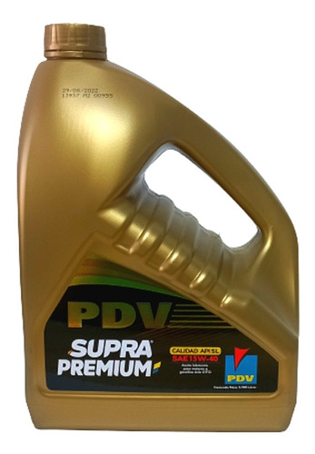 Aceite Motor 15w40 Mineral Pdv Supra Premium Original Galón 