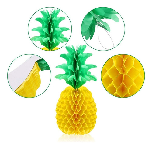Centro De Mesa En Forma De Panal Con Forma De Piña, Papel De