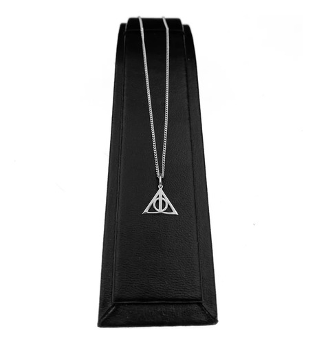 Dije Y Cadena Reliquias Muerte Potter Plata 925 Con Envio