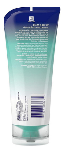 Clean Clear Limpiador De Crema De Acción Profunda Sin Aceit