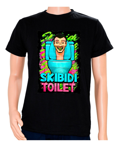 Remera Camiseta Adulto Algodon  Skibidi Toilet  En 2 Colores