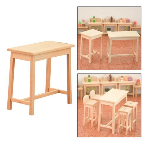 2 Piezas 1:12 Muebles De Comedor En Miniatura Para Regalos