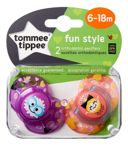 M+O  Chupetes Tommee Tippee Fun Style 0-6 meses, 2 unidades