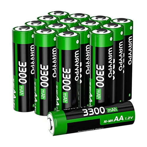 Baterías Aa Recargables, 3300mah Nimh De 1.2v De Alta ...