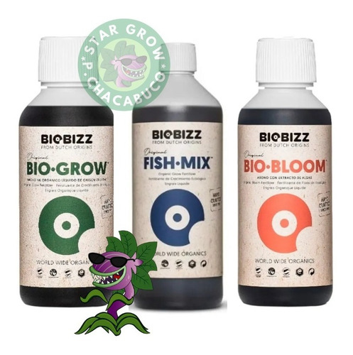 Imagen 1 de 6 de Fertilizante Biobizz Combo 1 Litro 100% Orgánico Star Grow