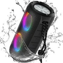 Comprar Bocinas Portátil Bluetooth Con Rgb Luz Altavoz Subwoofer Exterior Impermeable IPX6 Sonido Estéreo Micrófono Incorporado 24H Hora De Jugar Recargable Inalámbrico Altavoz Oraolo M166 Negro