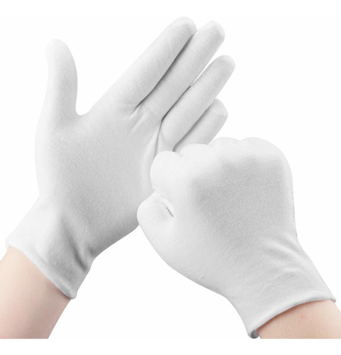 Guantes De Algodn, 30 Unidades, Guantes De Algodn Blanco Par