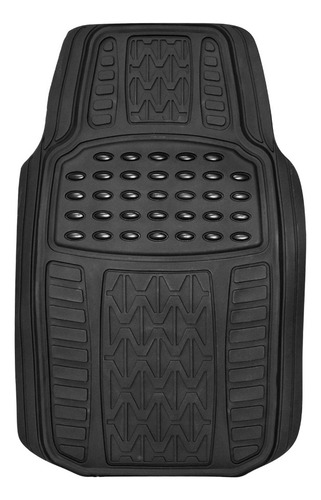 Juego Tapetes Hule Grueso Universal Automotriz Negro 4pzas