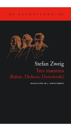 Libro: Tres Maestros. Zweig, Stefan. Acantilado Editorial