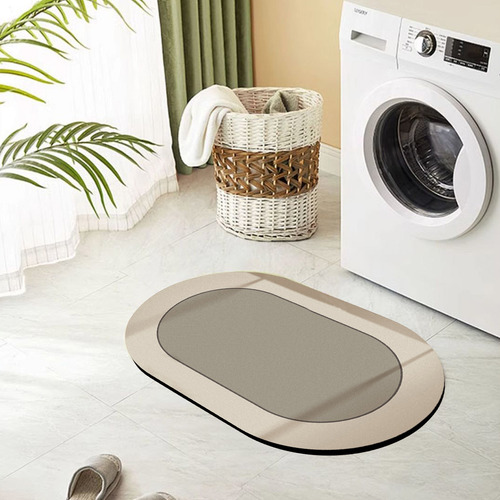 Alfombra De Baño En Forma De T, Superabsorbente Y Seca, Con