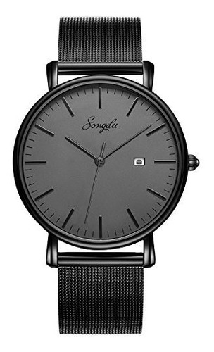 Reloj Songdu Análogo De Cuarzo Con Acero Inoxidable P/hombre