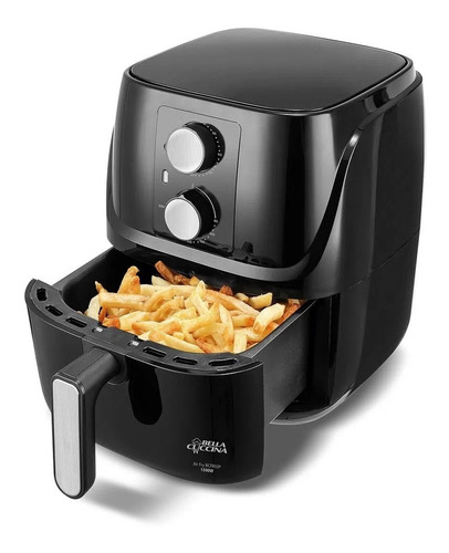 Fritadeira Air Fryer Bella Cuccina Bcfr02p 3l 1300w Preto Preto