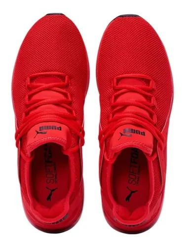 Tenis puma soft top foam hombre rojos
