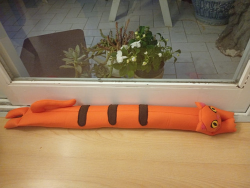 Tapa Viento Burlete Para Puerta/ Ventana Naranja Gato