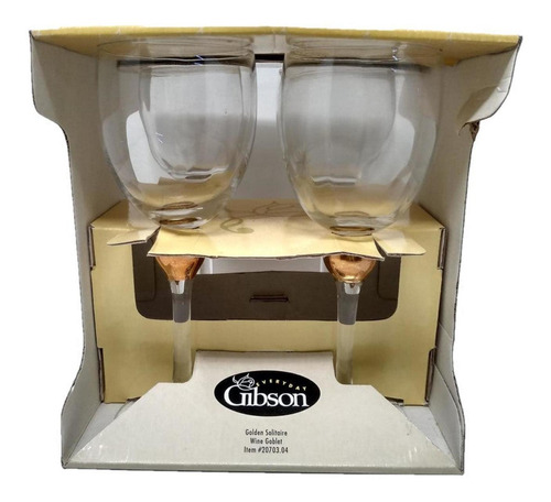 Juego De 4 Copas Gibson Solitaire Tipo Globo 266ml