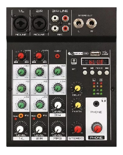 Mixer Ross M4u Profesional Equalizador Dj Usb Bluetooth 41