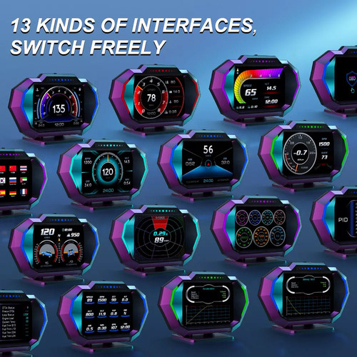 Velocímetro Hud P24 De Double System Obd&gps Smart Gauge