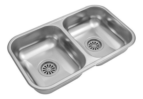 Pileta Acero Inoxidable Cocina Johnson Cc28b Bacha Doble 