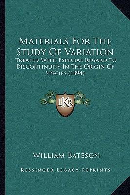 Libro Materials For The Study Of Variation - William Bate...