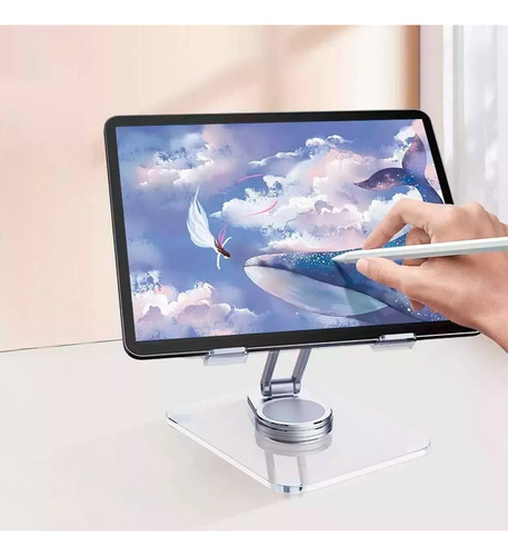 Suporte De Mesa Metal Para Tablet Smartphone Ajustável