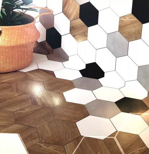 Porcelanato Hexágonal 17,5x20 Piso Pared Acuarela Por Caja