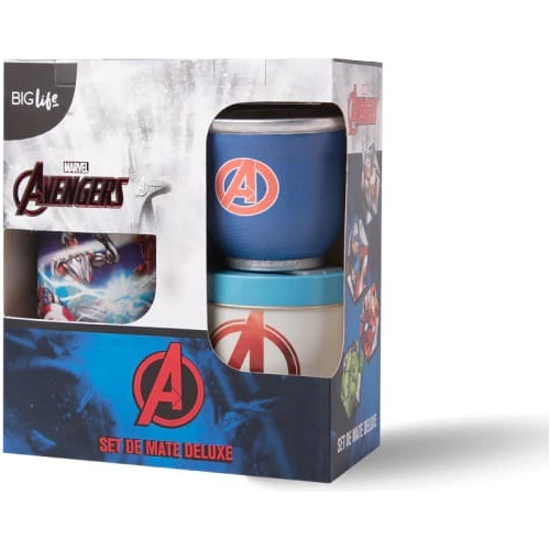 Set Matero Avengers Marvel Azul  Licencia Oficial Packaging