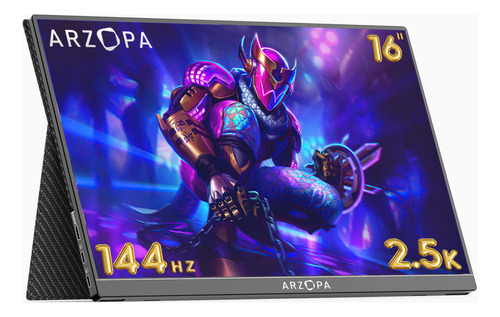 Monitor Portátil Gamer 144hz 16 2.5k Arzopa A3c