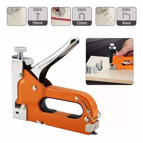 Grapadora engrapadora electrica de tapizar tapiceria madera staple gun y  grapas