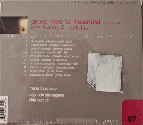 Handel: María Bayo Opera Arias & Cantatas. Cd Nuevo. Import
